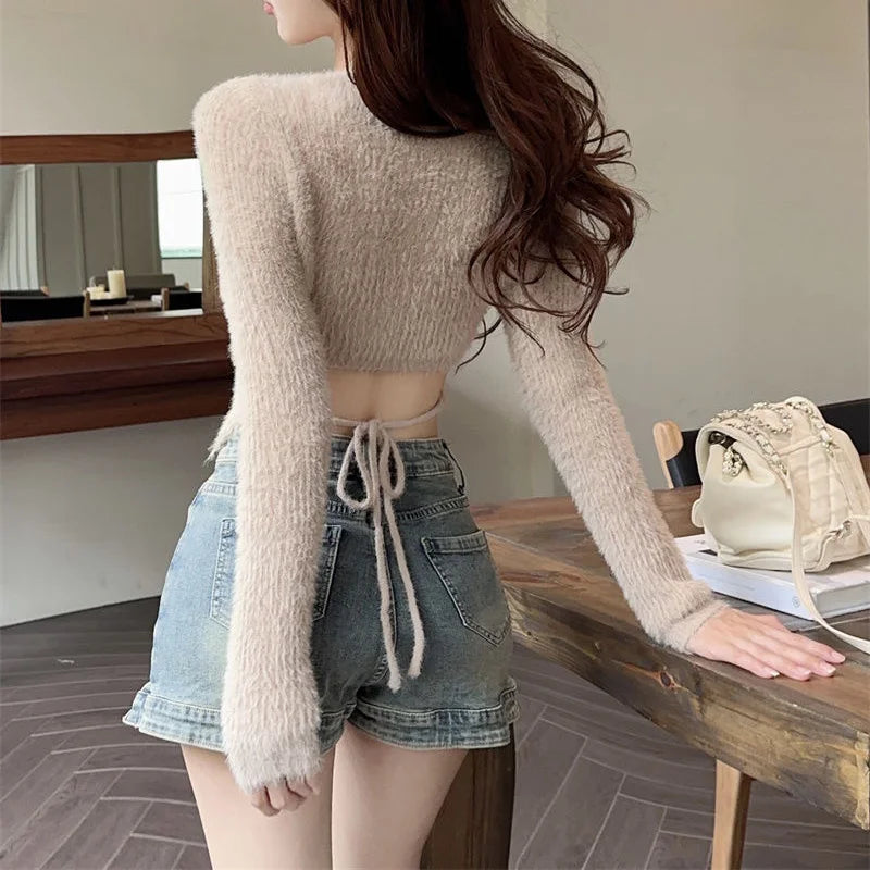 Knitted Crop Top Sweater