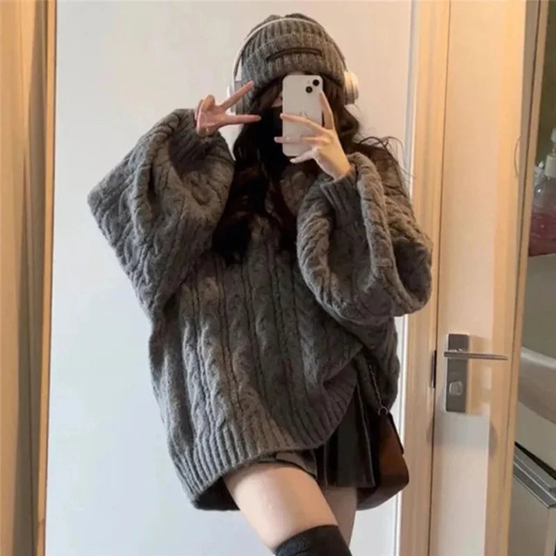 Cozy V-Neck Oversized Sweater