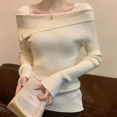 Cozy Off-Shoulder Knit Sweater