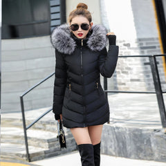 Cozy Women’s Long Fur Collar Coat