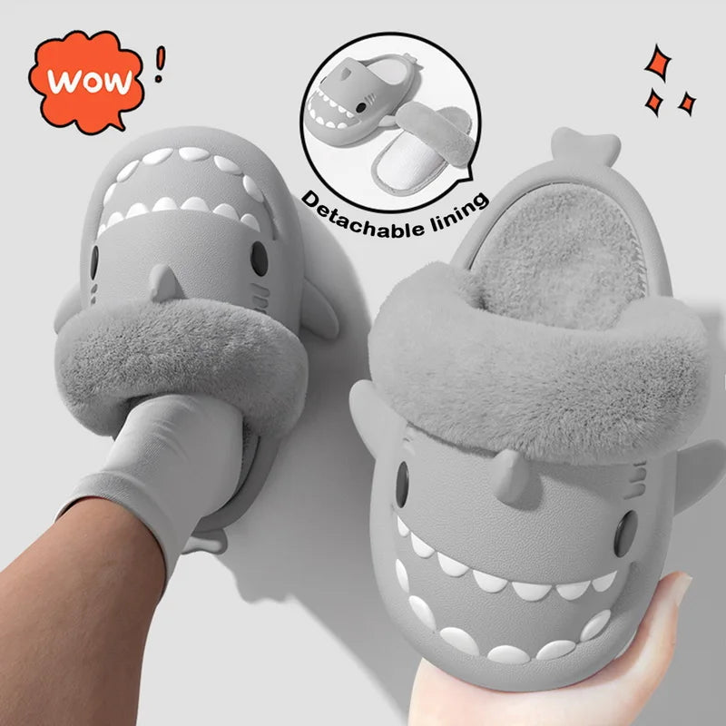 Plush Shark Slippers