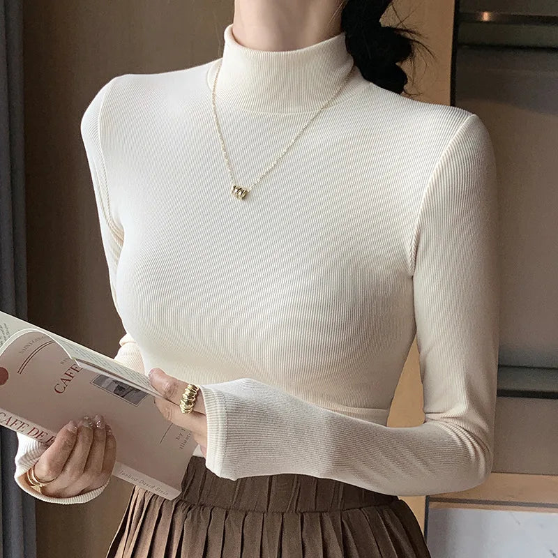 Elegant Cozy Knit Turtleneck Sweater