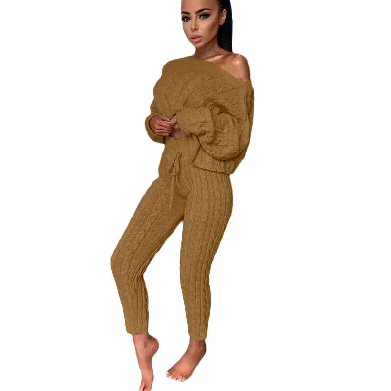 Cozy Knit Two-Piece Women Set