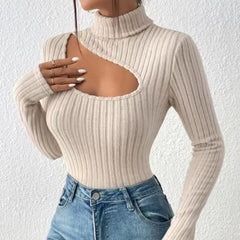 Sexy Slim Fit Turtleneck Top