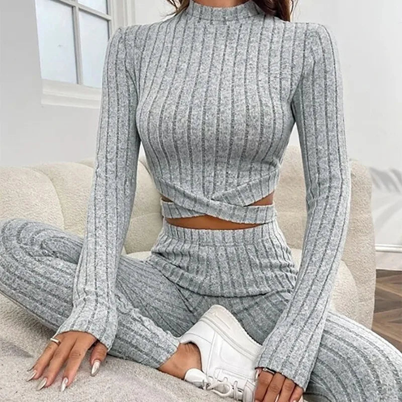 Chic Women's Two-Piece Slim Set