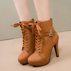 High Heel Platform Boots