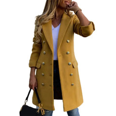 Turndown Collar Wool Coat