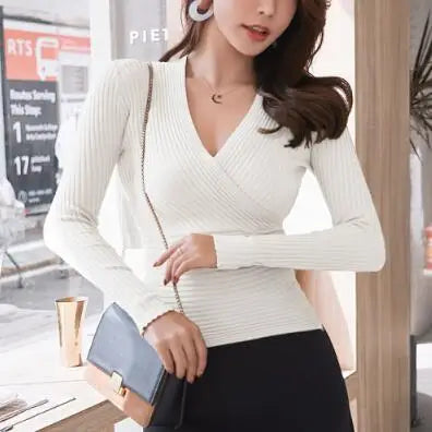 Chic V-Neck Women’s Sweater