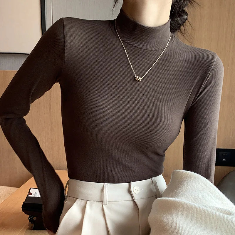 Elegant Cozy Knit Turtleneck Sweater