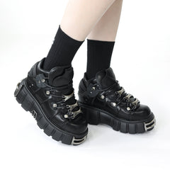 Gothic Punk Lace-Up Boots