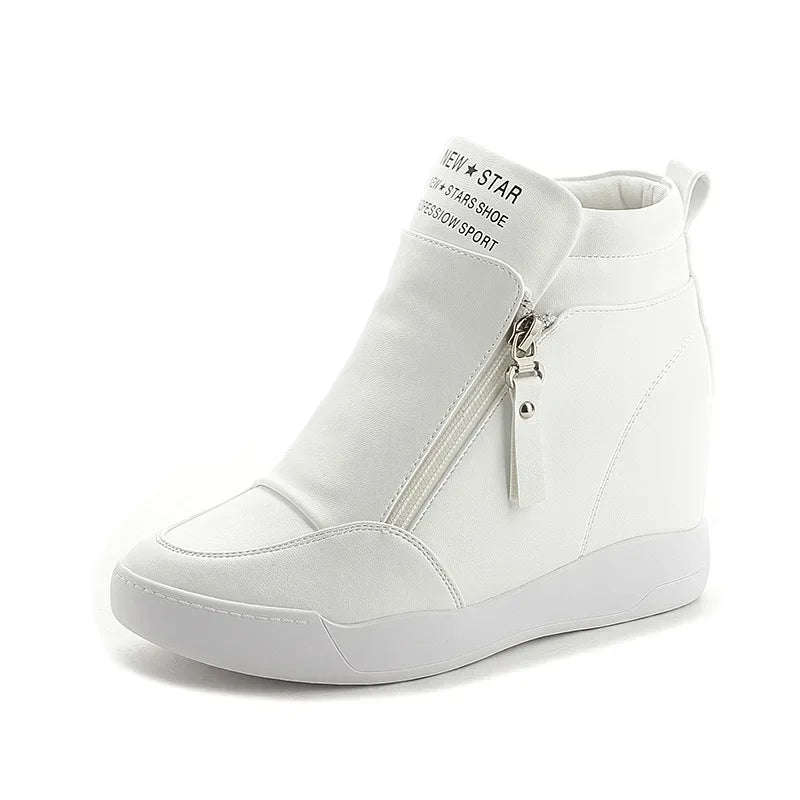 High Top Hidden Heel Sneakers