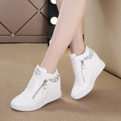 High Top Hidden Heel Sneakers