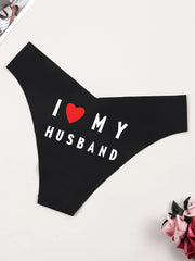 Whimsical Love Note Bikini Panties