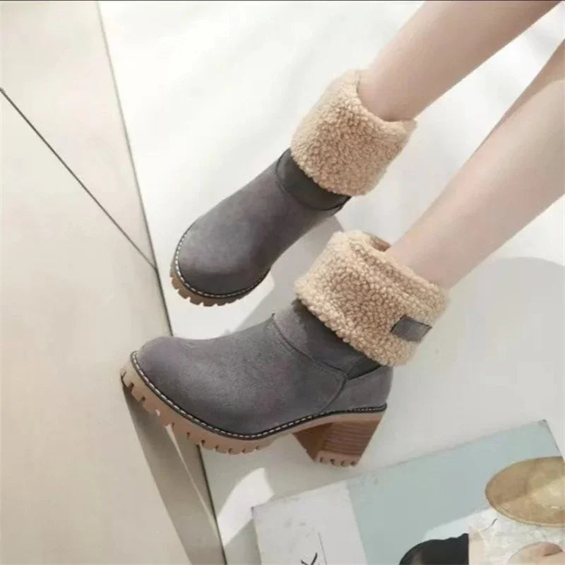 Velvet Warm Ankle Boots