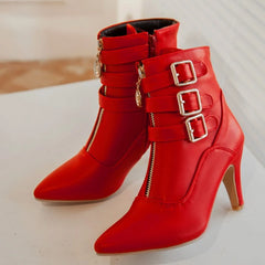 Chic Buckle Ankle Boots for Women