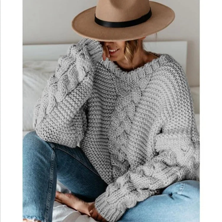 Chic Winter Loose V-Neck Pullover