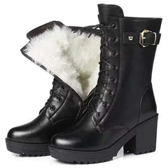 Warm Winter Leather Boots