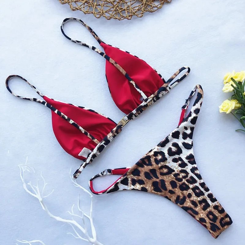 Leopard High Cut Micro Bikini - WellnessWays Fitness and Wellbeing