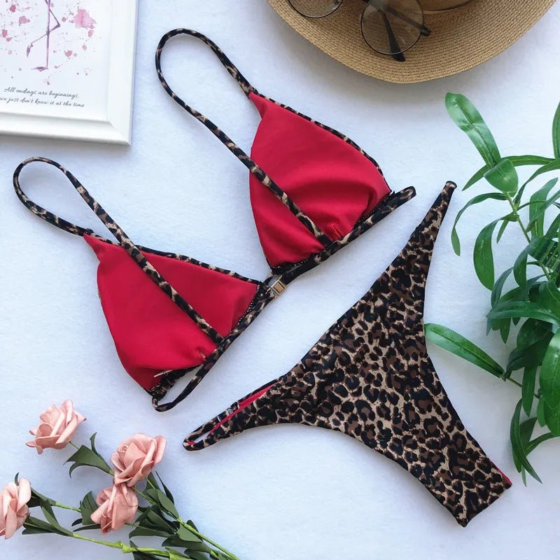 Leopard High Cut Micro Bikini - WellnessWays Fitness and Wellbeing