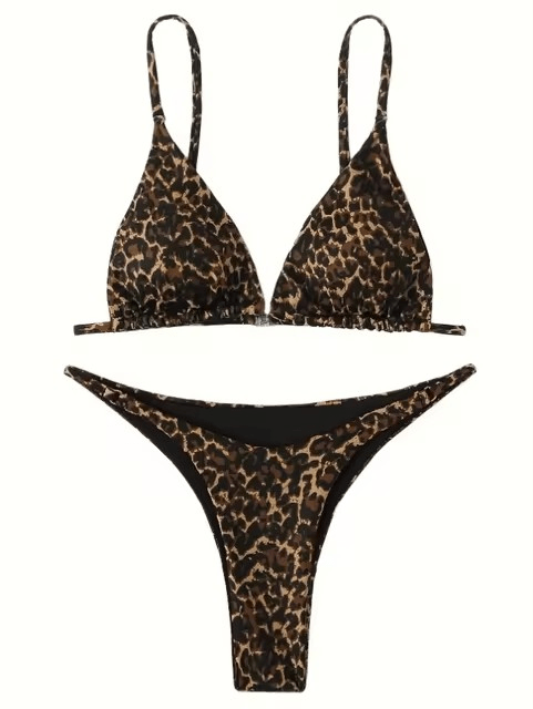 Leopard High Cut Micro Bikini - WellnessWays Fitness and Wellbeing