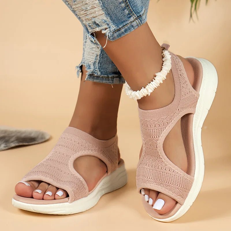 Summer Mesh Wedge Sandals - WellnessWays Fitness and Wellbeing