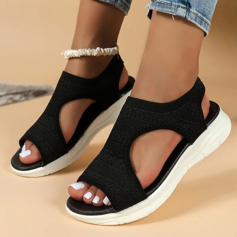 Summer Mesh Wedge Sandals - WellnessWays Fitness and Wellbeing