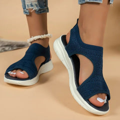 Summer Mesh Wedge Sandals - WellnessWays Fitness and Wellbeing