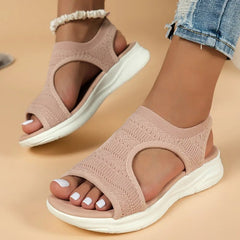 Summer Mesh Wedge Sandals - WellnessWays Fitness and Wellbeing